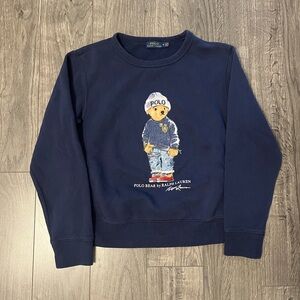 Polo Ralph Lauren Navy Sweatshirt with Bear Graphic